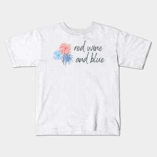 Red Wine Bleu Wine - Funny Wine Lover Quote Kids T-Shirt